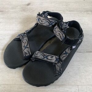 Teva Universal Mens Sandals Size 10M Grey Black Pattern Straps F12F7